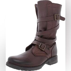 Steve Madden Banddit Leather Strappy Mid-Calf Boot in Brown